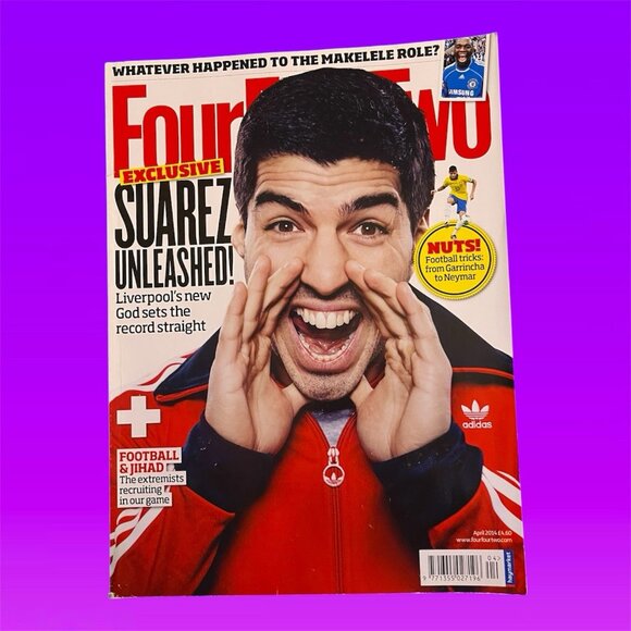 Four Four Two Soccer UK Magazine 238 April 2014 Luis Suarez Exclusive Futbol - Picture 1 of 4